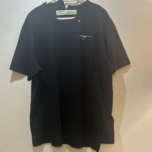 Off-White Black Graphic Short Sleeve Tee